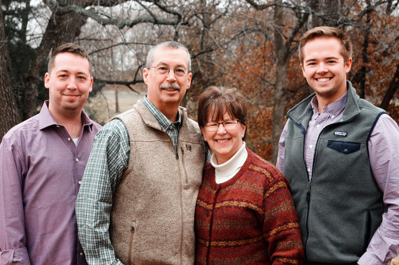 Chuck and Diane Dudley with sons Ryan and Ross