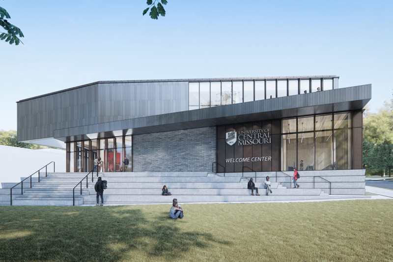 A rendering of the proposed UCM Welcome Center